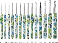 Vista 6 de 4.5mm Gancho de Ganchillo Looen, Mango Ergonómico para Manos con Artritis, Agujas de Tejer de Goma Suave Extra Largas para Principiantes