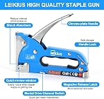 Upholstery Staple Gun for Wood, Crafts, Carpentry, Decoration DIY, High Qulity Stapler Gun, with 1 Knife, 2400Pcs Staples for Upholstery, Fixing Material, Decoration, Carpentry, Furniture