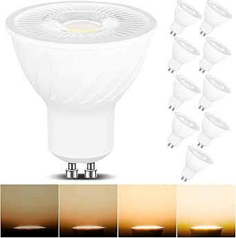 Scheinenda GU10 LED Bulbs Dimmable Soft Warm White 2700K 7w 550LM 110 ...