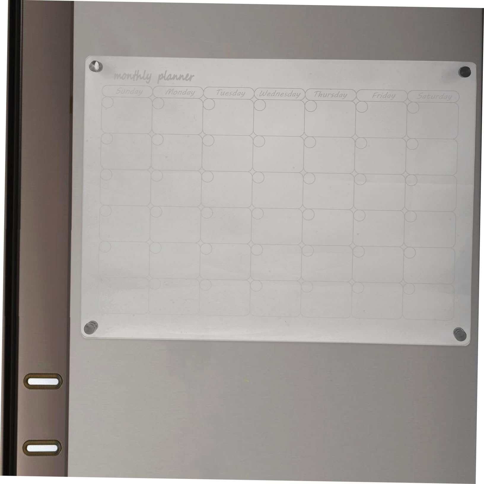 Angoily Calendario de Borrado Seco Mensual y Semanal para Nevera Pizarra Planificadora de Comidas Transparente Planificador Semanal Magnético para Cocina Menú de Cena para Refrigerador