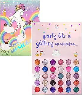 BEAUTY Professional GELANZI PARTY LIKE A GLITTERY UNICORN Glitter Shimmery Eyeshadow Palette (Multicolor)