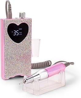 Heart Shape Electric Nail Drill - 35000 RPM Wireless Rechargeable Grinder for Manicure and Pedicure at Home