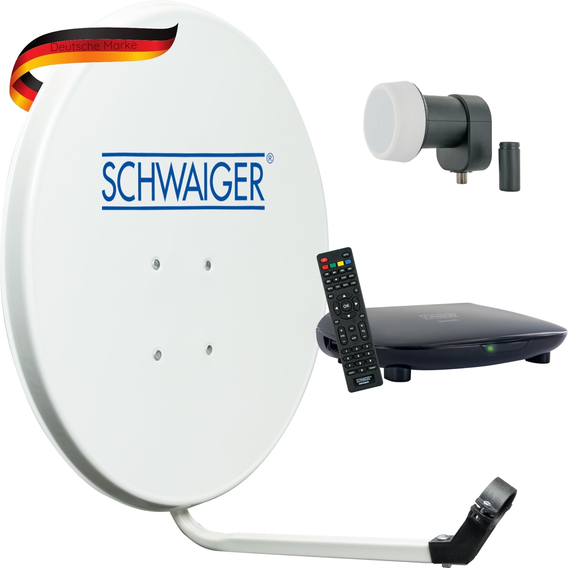 Schwaiger Paquet par satellite, 1HD Rec. 55 cm stahlsp., Single LNB