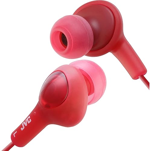 JVC HAFX5R Gumy Plus Inner Ear Headphones (Red)