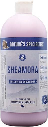 Nature's Specialties Sheamora - Acondicionador de manteca de karité y aceite de argán para perros y gatos, 32 onzas