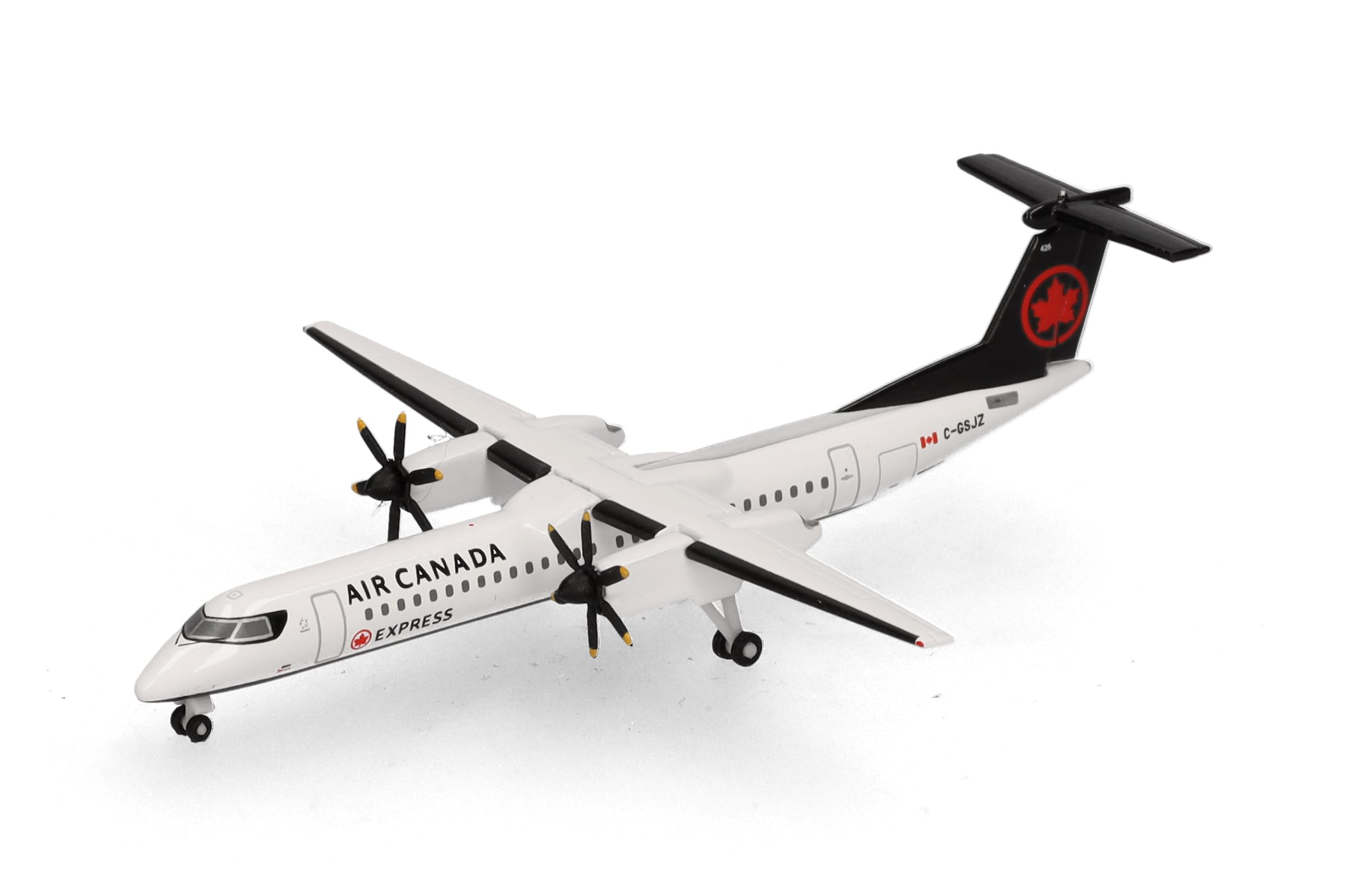 Herpa Modellino aereo Air Canada Express Bombardier Q400, miniatura in scala 1:500, pezzo da collezione, modello senza supporto, metallo