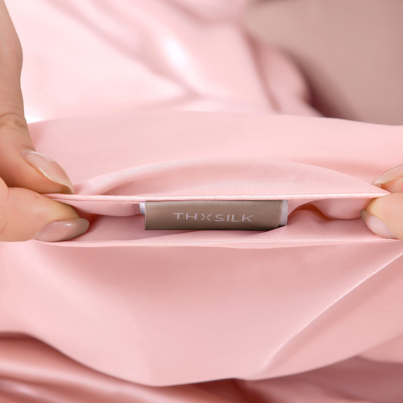 THXSILK - Coperta morbida in seta, 100% seta di gelso, per interni ed esterni, 135 x 180 cm, rosa