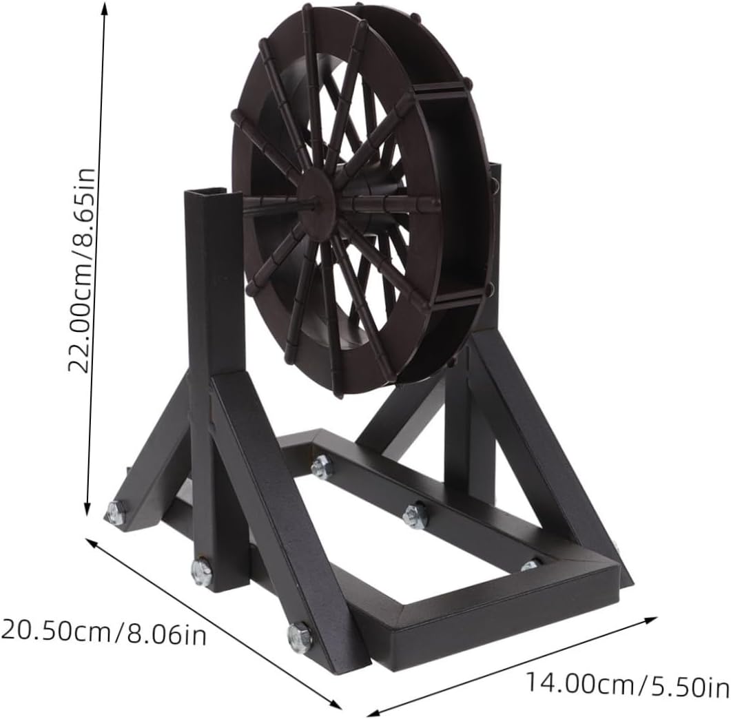 Happyyami DIY Waterwheel Bracket Set for Tabletop Fountain Outdoor Decor Running Water Wheel