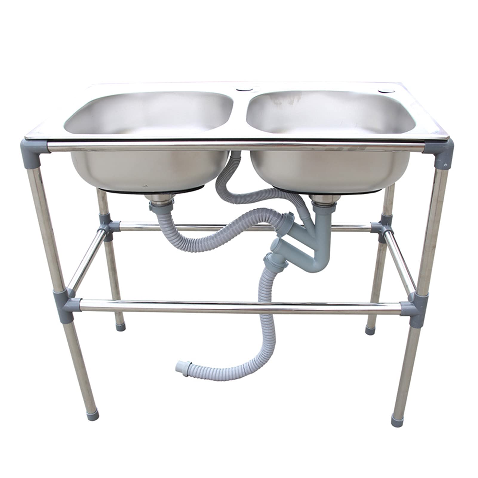 Buy ZRN Double Bar Sink 30 X 16 Inch 2 Compartment Kitchen Sink 16