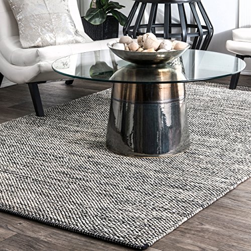 nuLOOM Hand Woven Area Rug, 5' x 8', Grey