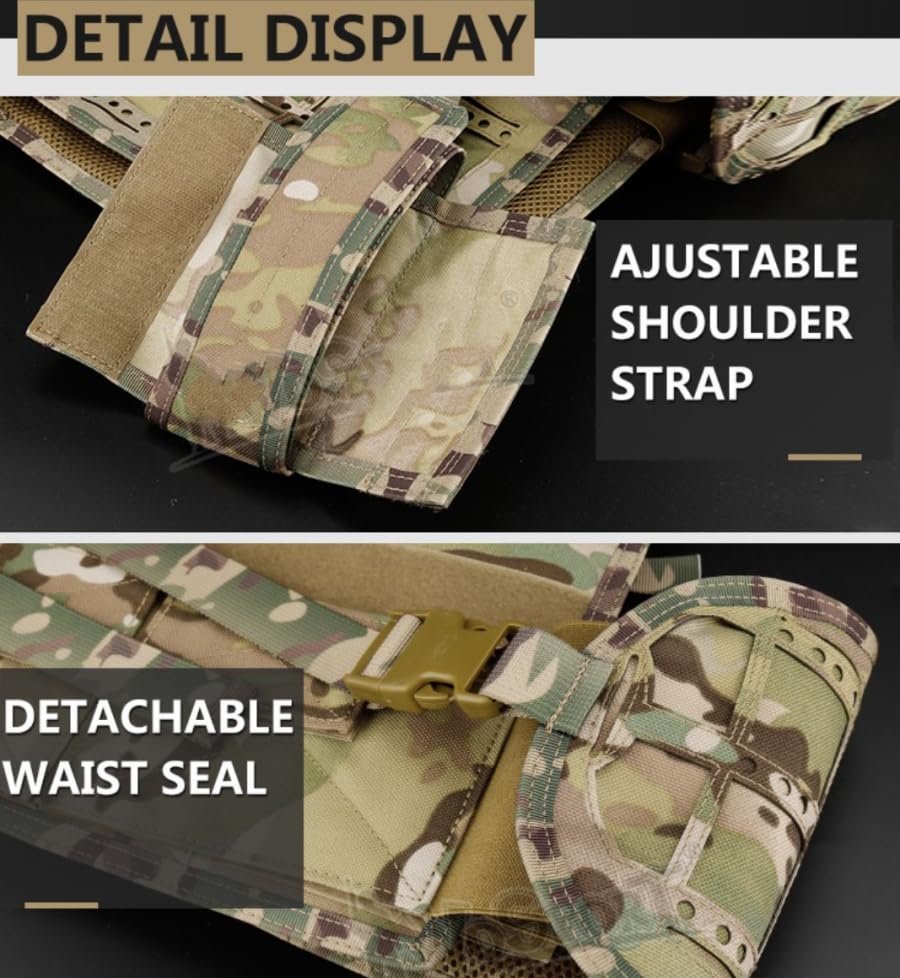 Armadura de combate del ejército con sistema MOLLE transpirable 6