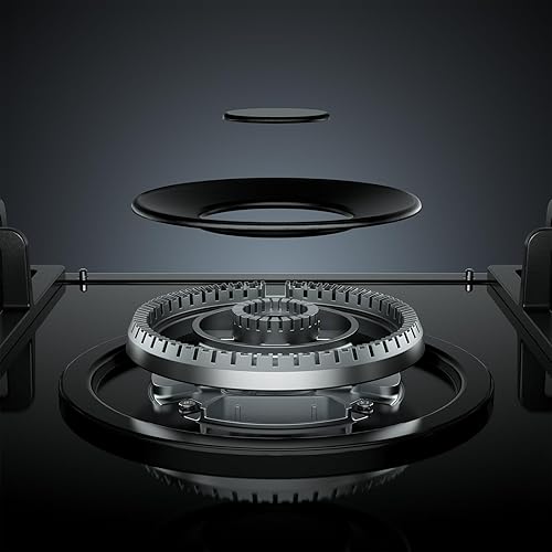 Miniatura 5 de Empava Placa de cocina de 36 pulgadas con 5 quemadores sellados Italia Sabaf de vidrio templado convertible NG/LPG en negro modelo 2025, gas 36