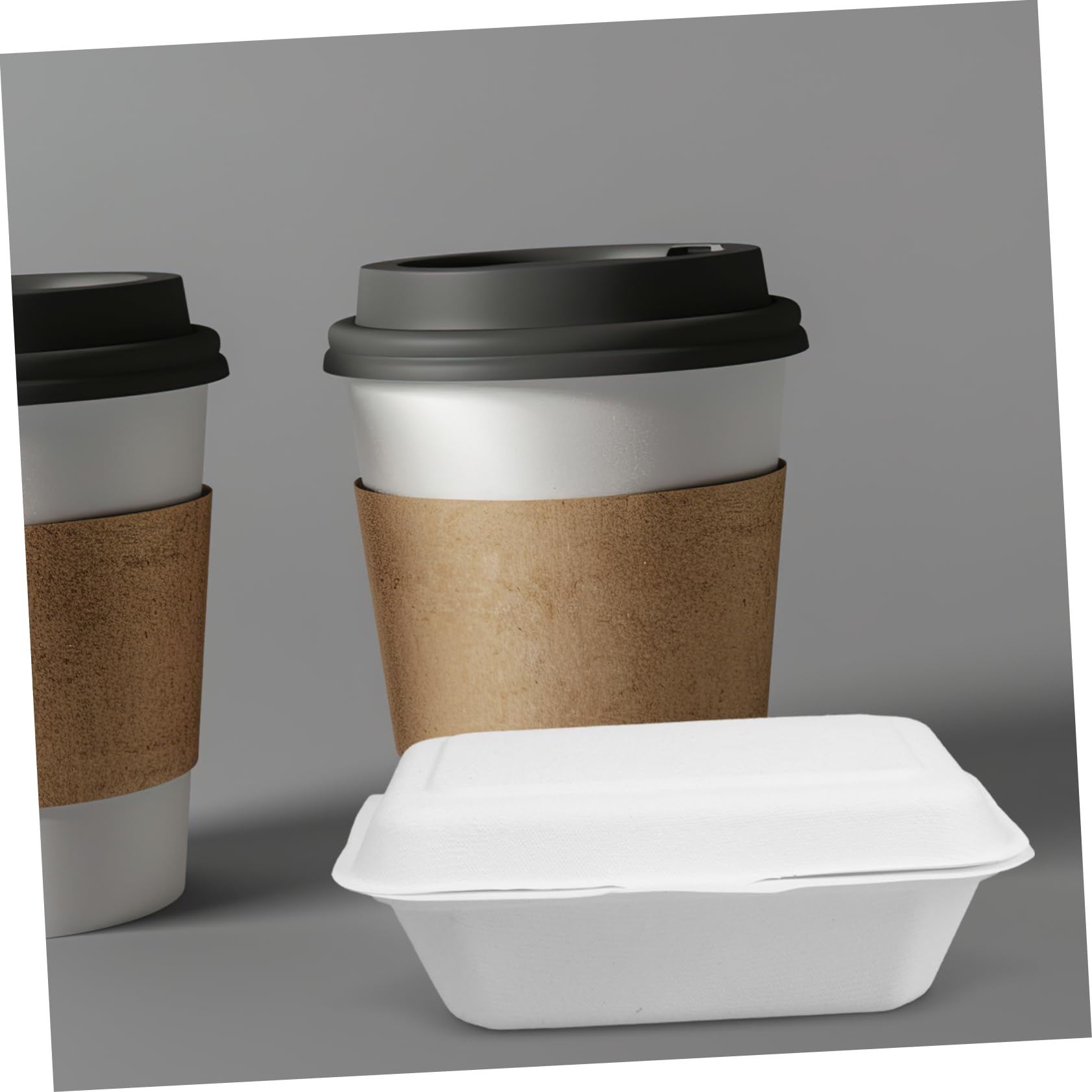 50piezas Cajas De Comida Desechables Envases Biodegradables Para Comida Para Llevar Perfectos Para Hamburguesas Snacks