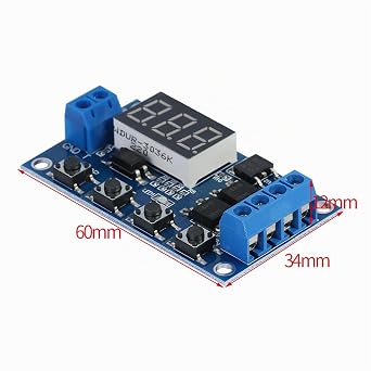Akozon Timer Module DC 5V-36V Trigger Cycle Delay Timer Switch Turn On/Off Relay Module with LED Display