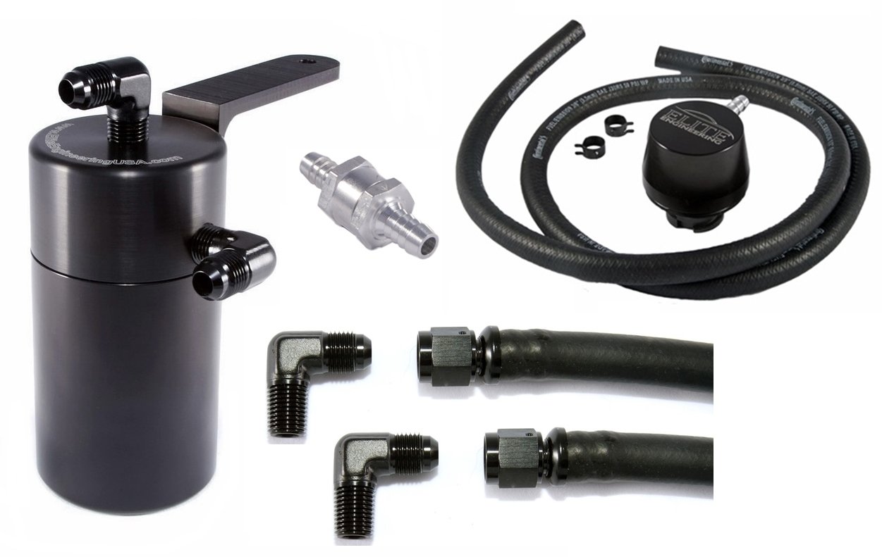 Buy Elite Engineering Standard PCV Oil Catch Can & Hardware with Black