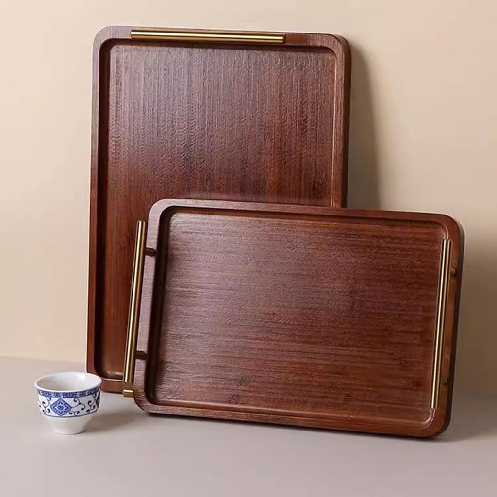 Bandejas Servir Comida Bandeja de té Rectangular Comida Frutas Taza Agua Juego Servicio Restaurante la Tarde en casa Mesa Cama