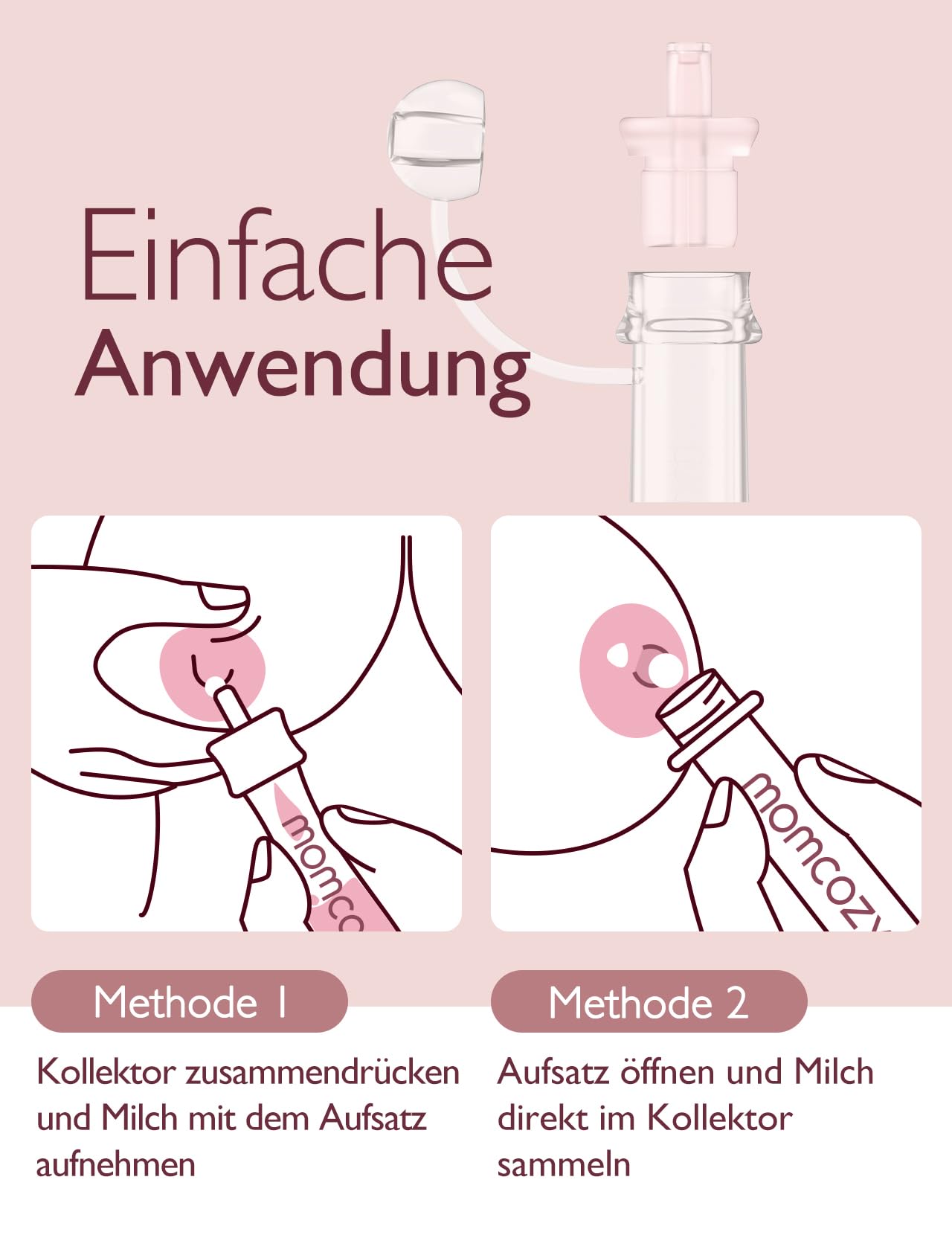 Momcozy Colostrum Collector Kolostrum-Sammler Wiederverwendbarer Muttermilch-Sammler, tragbarer Kolostrum-Behälter zum Füttern des Babys, Mehrzweck-Sammler BPA-frei, 5ml-6St.
