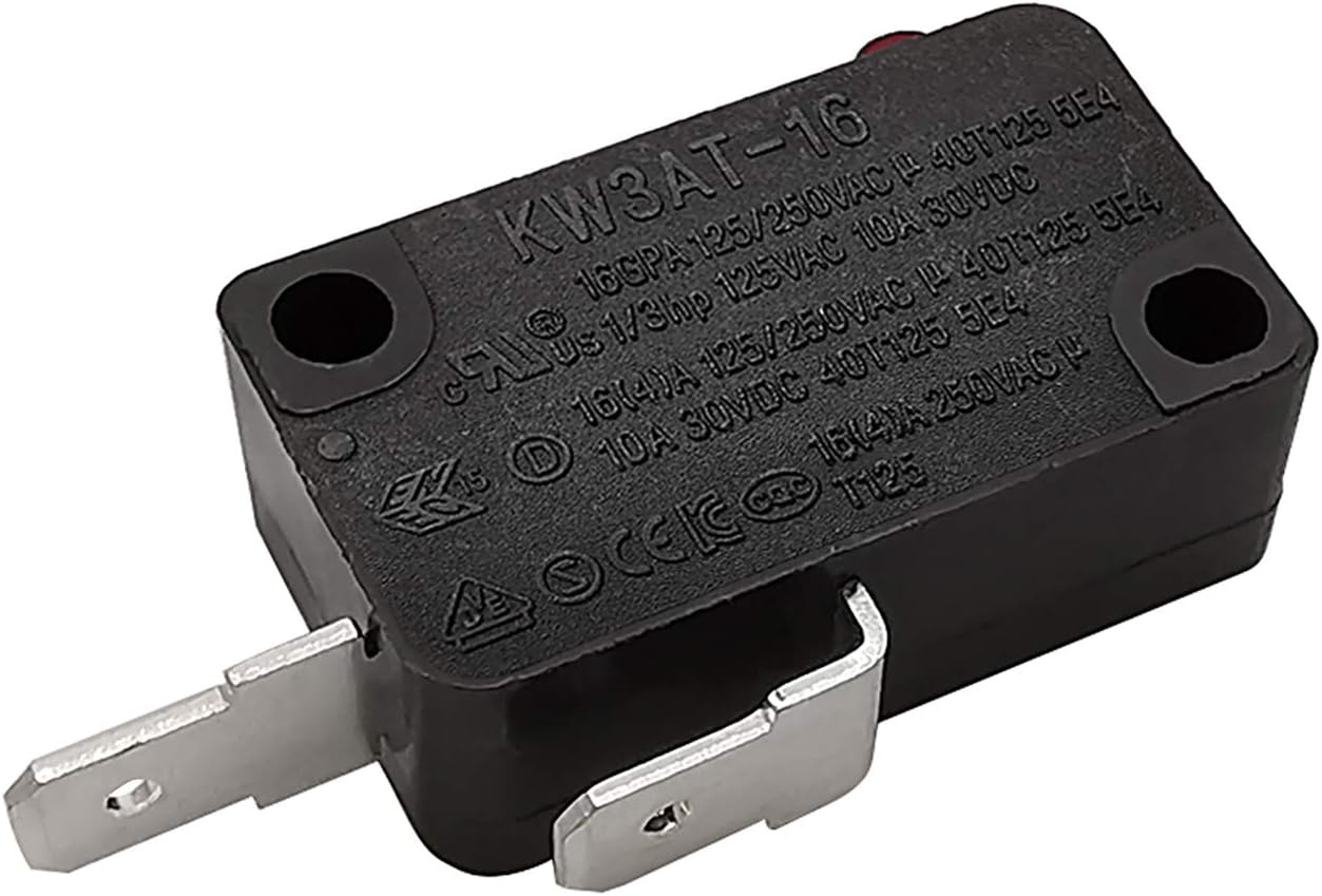 HiQltyla Microwave Oven Door Switch Replacement Part, 16A 125VAC, KW3AT-16 (Downward Compatible with KW3A-16), Normally Open - 1Pc