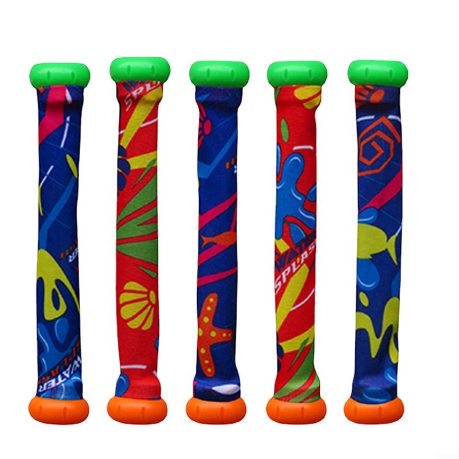 Entgoinggo 5 Pack Weighted Dive For Swimming Pool Games Underwater Dive Toys For And Adults Bright Pool Diving For Holiday And Training
