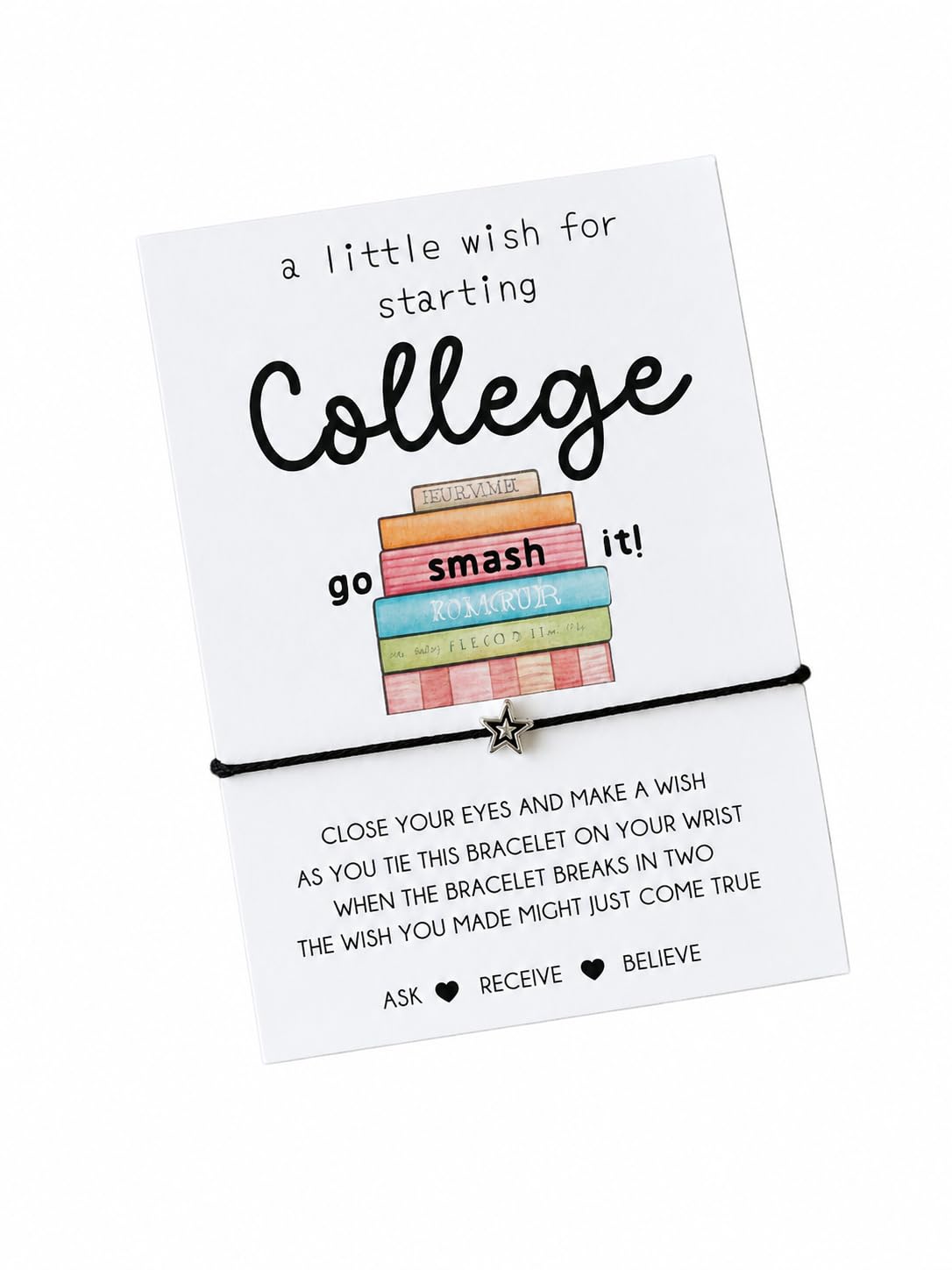 Mermaid Mary's Good luck for starting college wish string bracelet | Gift for first day at College | A levels gift | Further education present