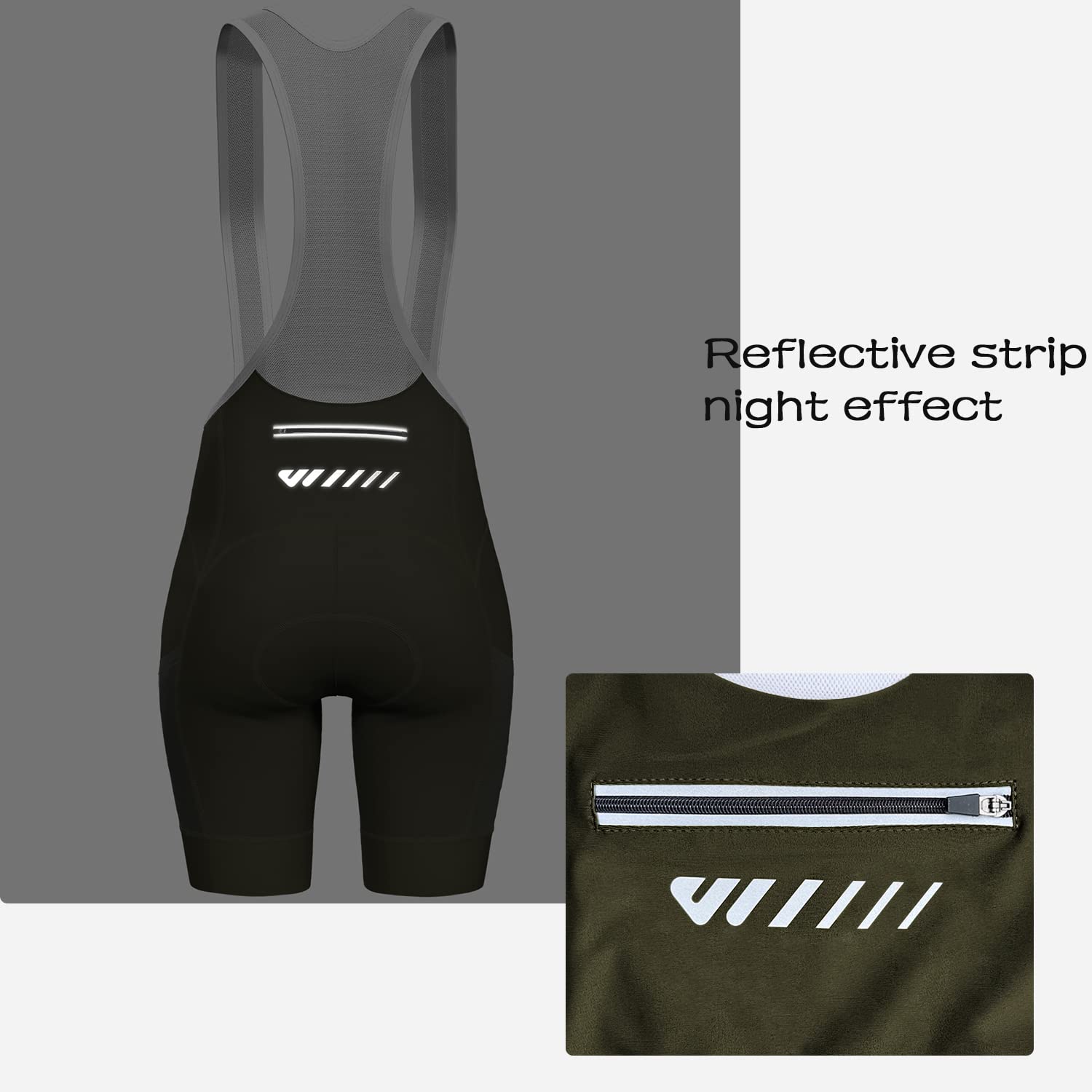 Lo.gas Pantaloni da ciclismo da donna, imbottiti, con imbottitura 4D