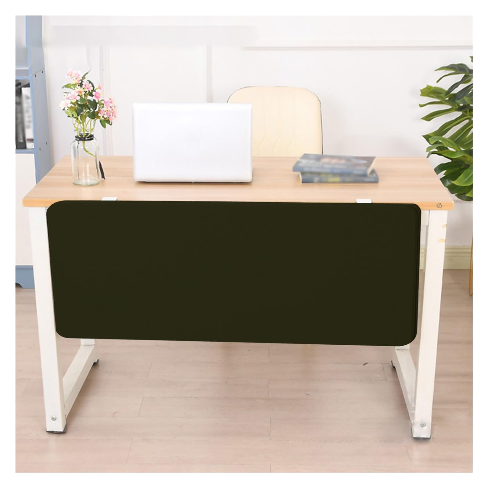 Séparateur de bureau réglable 61 à 160 cm noir pour cloisonner les tables de réception