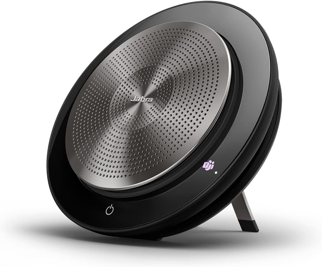 Jabra Speak 750 Haut-parleur de conférence portable certifié Communications unifiées avec adaptateur Bluetooth et USB Connexion avec ordinateurs portables, smartphones et tablettes