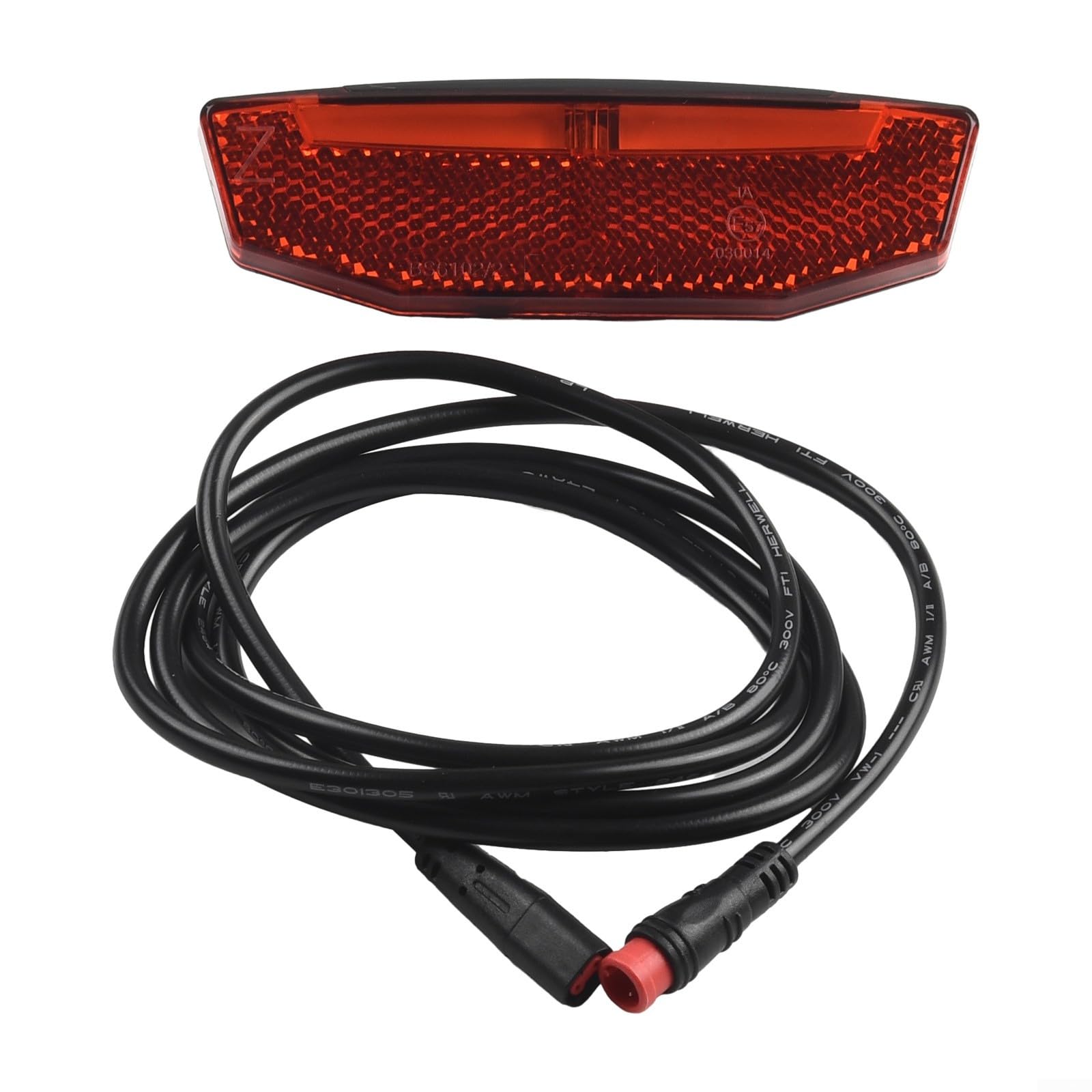 E-For - Fanale posteriore a LED per bicicletta, 36 V, 48 V, per scooter, 7 LED di sicurezza con cavo da 120 cm, alloggiamento in ABS, connettore SM compatibile