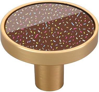 Graffiti Colorful Crumbs Cabinet Knobs - 4 Pack 1-1/4 inch 32mm Round Drawer Pulls for Kitchen Cabinets, Dresser Drawers#123