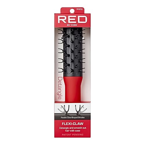 Miniatura 2 de RED by Kiss Cepillo desenredante para adultos y niños, desenredante de cabello para cabello rizado, natural, afro, ondulado, se desliza a través de