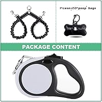 Vista 13 de Correa retráctil doble para perros grandes (hasta 110 libras cada uno), correa extensible de doble cabeza de 16 pies para mascotas con bolsas