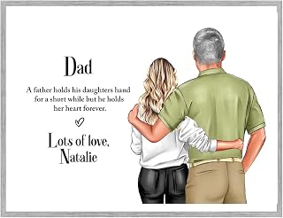 Personalised Gift for Dad, Fathers Day gift, Unframed Print, Custom Print, Birthday gift for Father, Family Keepsake Friendship Print,Best Friends Print UNFRAMED Available in 5"x7",A5,8"x10",A4