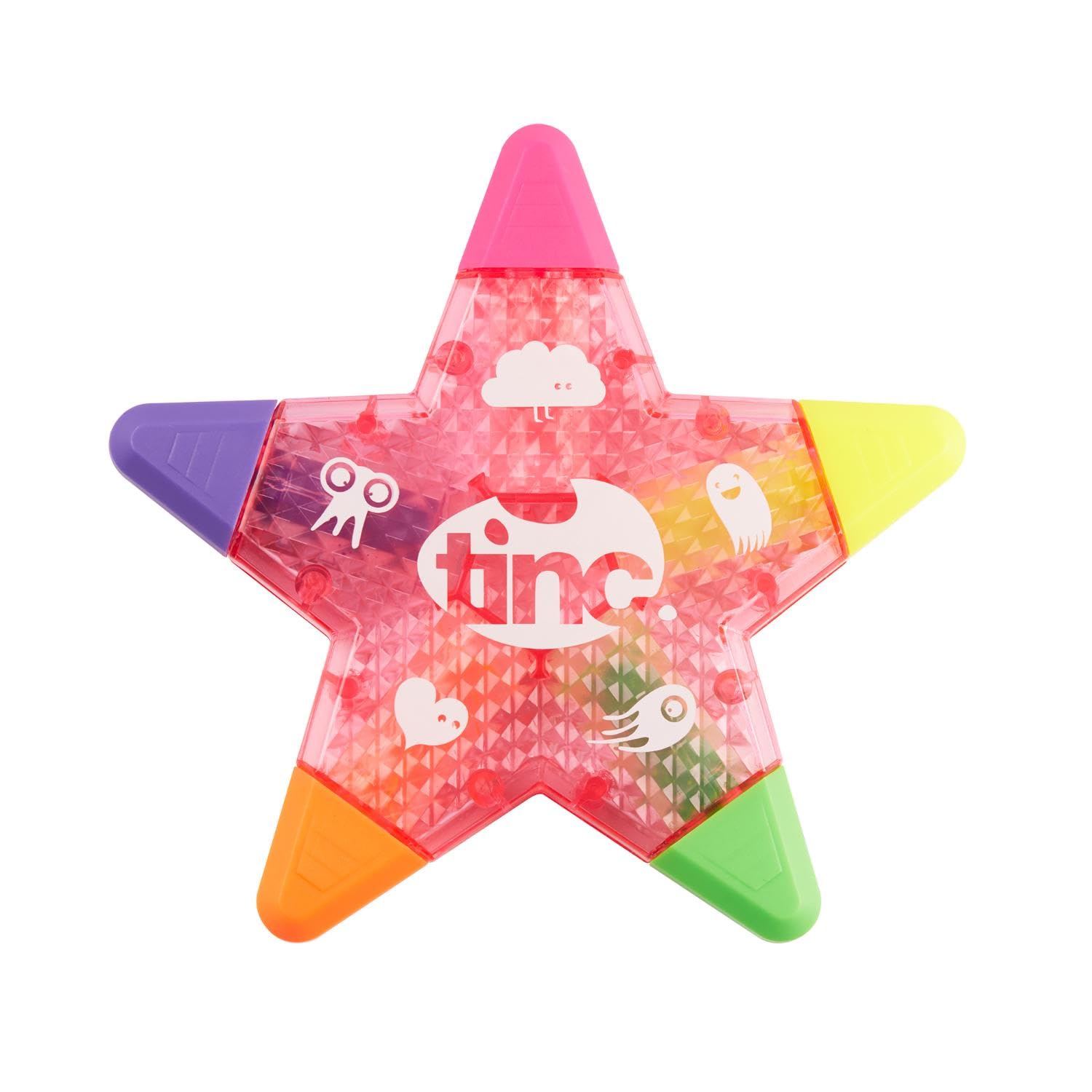Surligneur 5 En 1 Étoile Multicolore - Stylo Fun Pour Enfants, 5 Couleurs