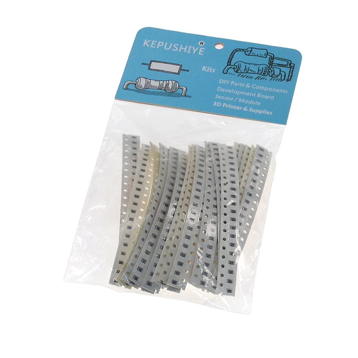 Kit d'assortiment resistor 0805 SMD de 10Ohm à 1MOhm pour réparation électronique DIY