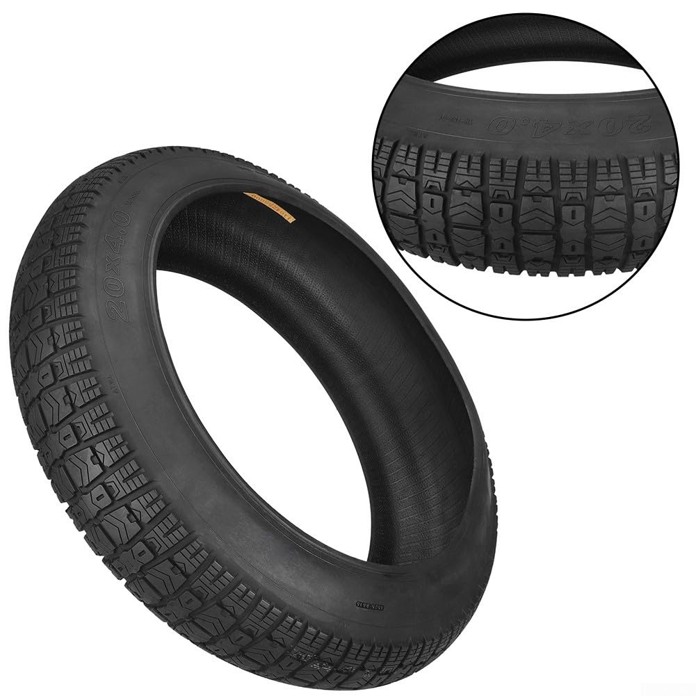 20 x 4.0 para neumático de bicicleta de montaña con agarre superior de 20 x 4.0 para | Goma resistente a la abrasión, construcción duradera, soporta terrenos difíciles, uso prolongado, acabado negro