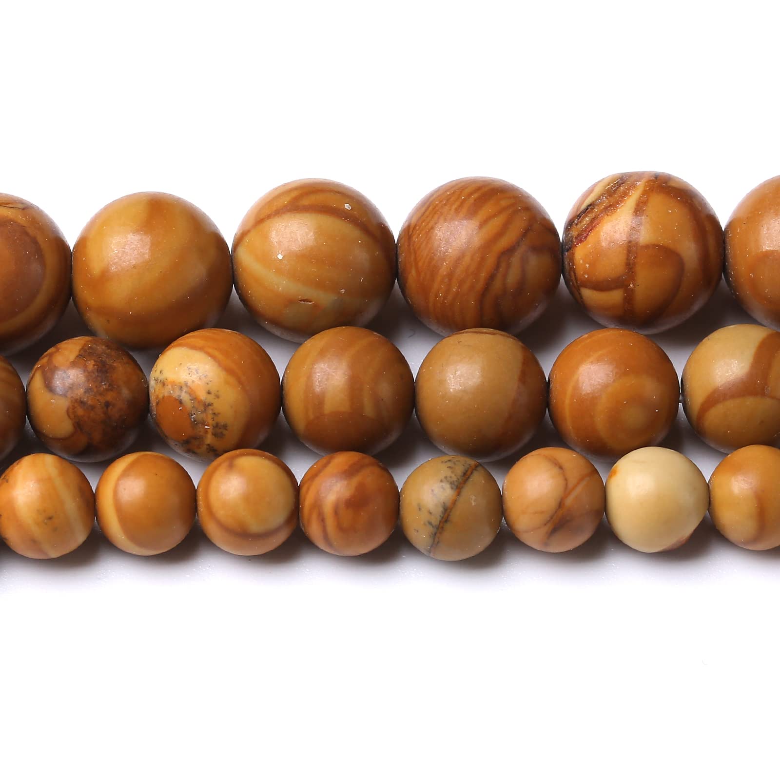 32PCS 12MM naturale venatura del legno diaspro perline di pietra di forma rotonda adatto per gioielli fai da te braccialetto 15 pollici