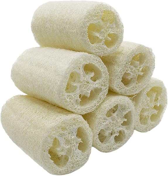 VOARGE Lot de 6 Éponges Luffa Premium pour Nettoyage