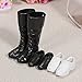 Littlekelly 3 Pairs of Doll Shoes for Barbie Boyfriend Ken Doll, Fit Prince Dolls, 12-inch - Black + White
