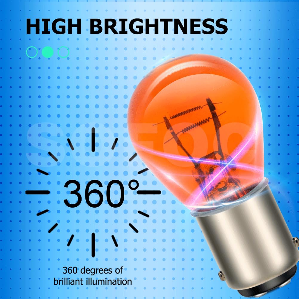 Ampoules LED BA15D Rouge 9SMD 10-30V - Lot De 2 Pour Feux Arrière, Frein, Clignotants Voiture/Camping-car