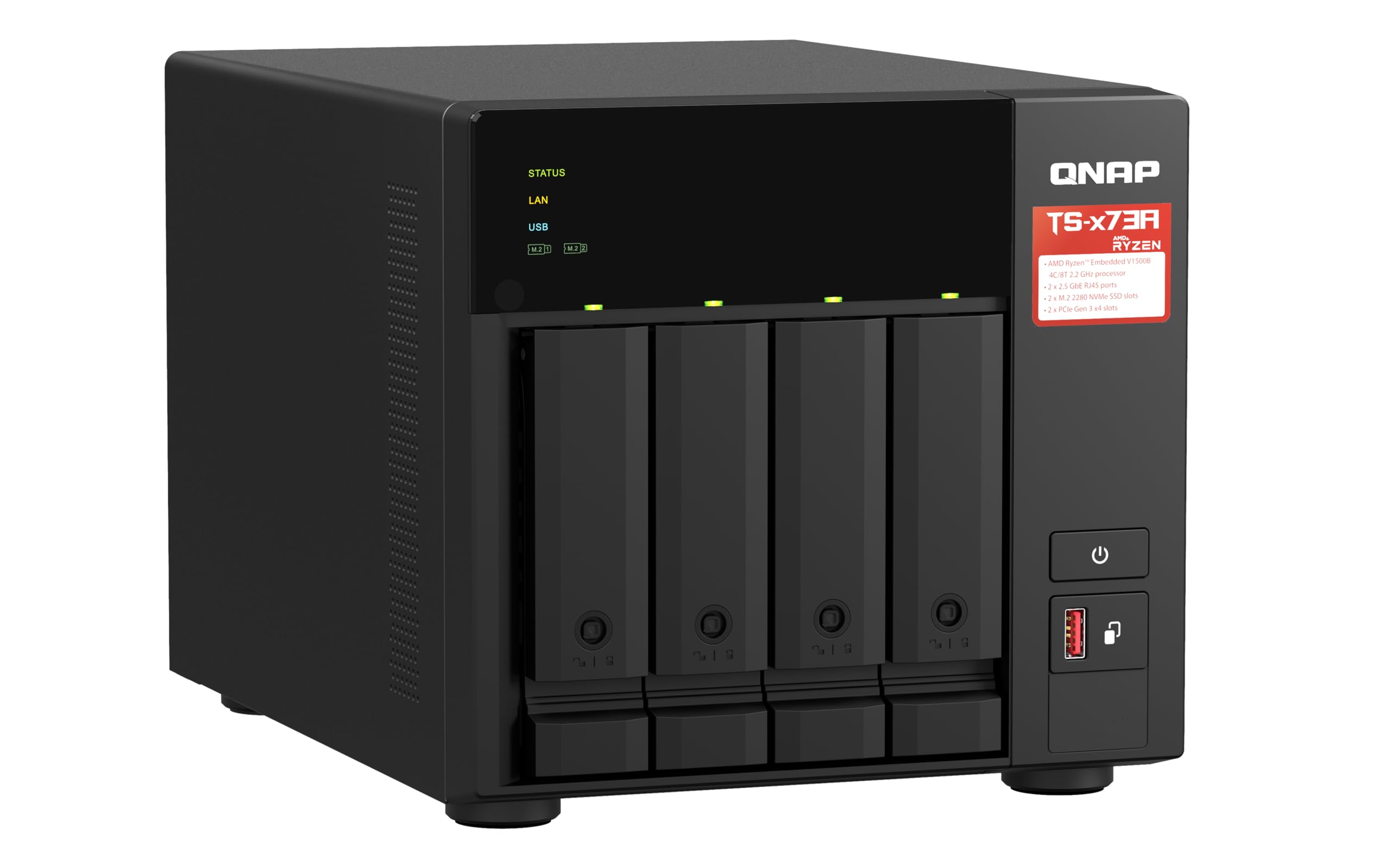 QNAP TS-473A-SW5T Serveur NAS 4 Baies + QSW-1105-5T