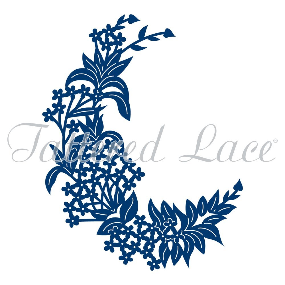 Tattered laceFloral Crescent Dies D497