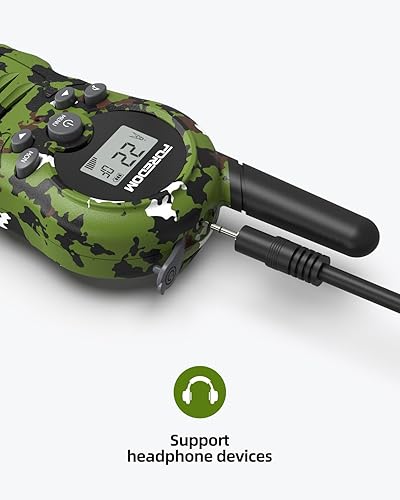 Miniatura 4 de Walkie Talkies para niños de largo alcance, juguetes para exteriores para niños de 4, 5, 6, 7, 8-10, 12 años, regalo de cumpleaños, paquete de 2