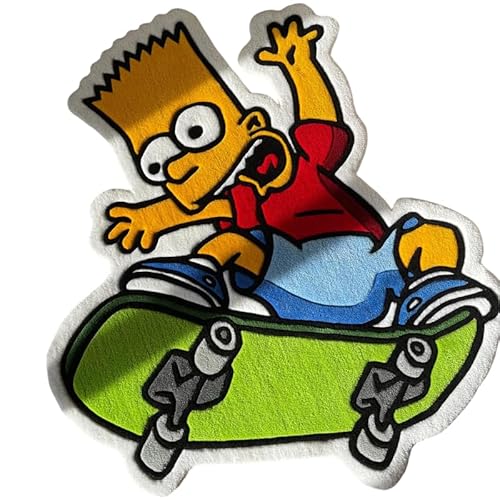 Bart on a Skateboard Tufted Rug, 80cm Plush Area Carpet