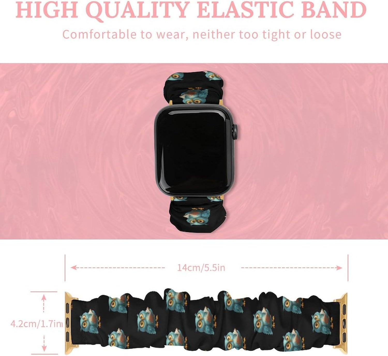 Reading Owl Novelty Stretch Bands Compatible with IWatch Replacement Smart Watch Strap image 2