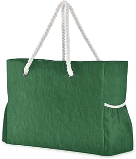 Bolsas de viaje impermeables de color verde sólido para mujer, con cremallera, para piscina, gimnasio, comestibles, viajes, Color verde sólido., 1 size