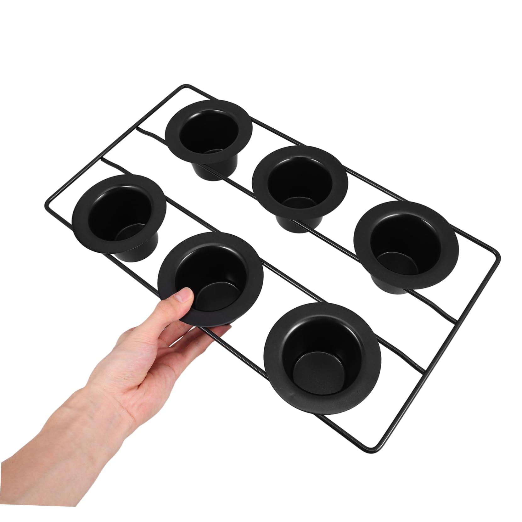 Moule à Muffins et Cupcakes en Acier au Carbone Noir 6 Cavités