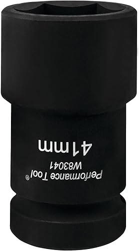 Performance Tool W83041 1-Inch Drive 41MM Metric Budd Wheel Socket Uso en Isuzu, Hino, Mitsubishi Fuso y camiones de importación