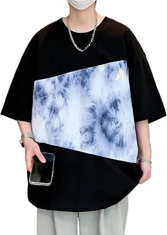 Summer Mens Short-Sleeved Cotton T-Shirts Youth Streetwear Loose Casual Tees Tops
