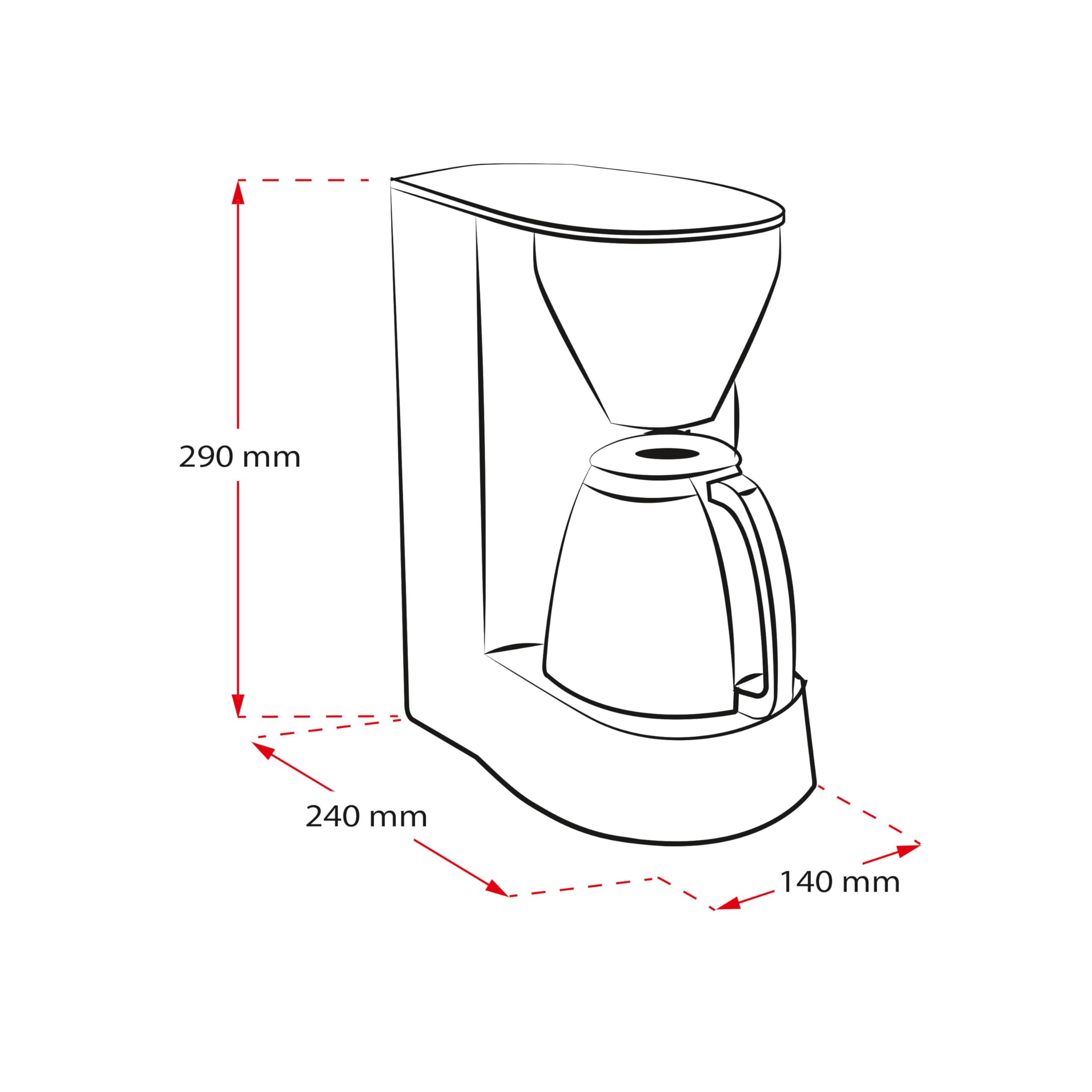 Melitta Single 5 – kleine Filterkaffeemaschine mit Glaskanne, für bis zu 5 Tassen Kaffee, in Schwarz