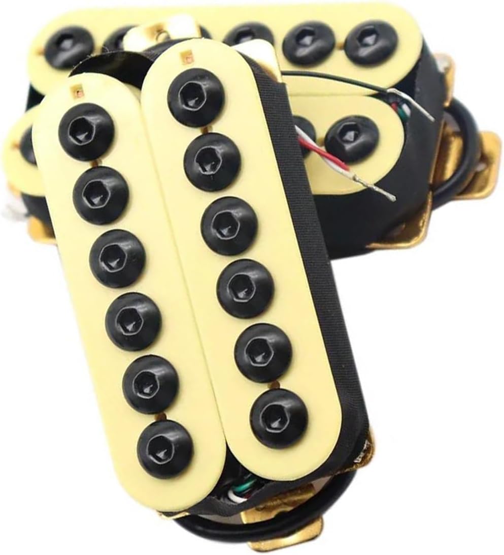 Acoustic Guitar Pickups Colored Accessories For Acoustic Guitar Humbucker Pickups Bridge And Neck Positions(1set Yellow)